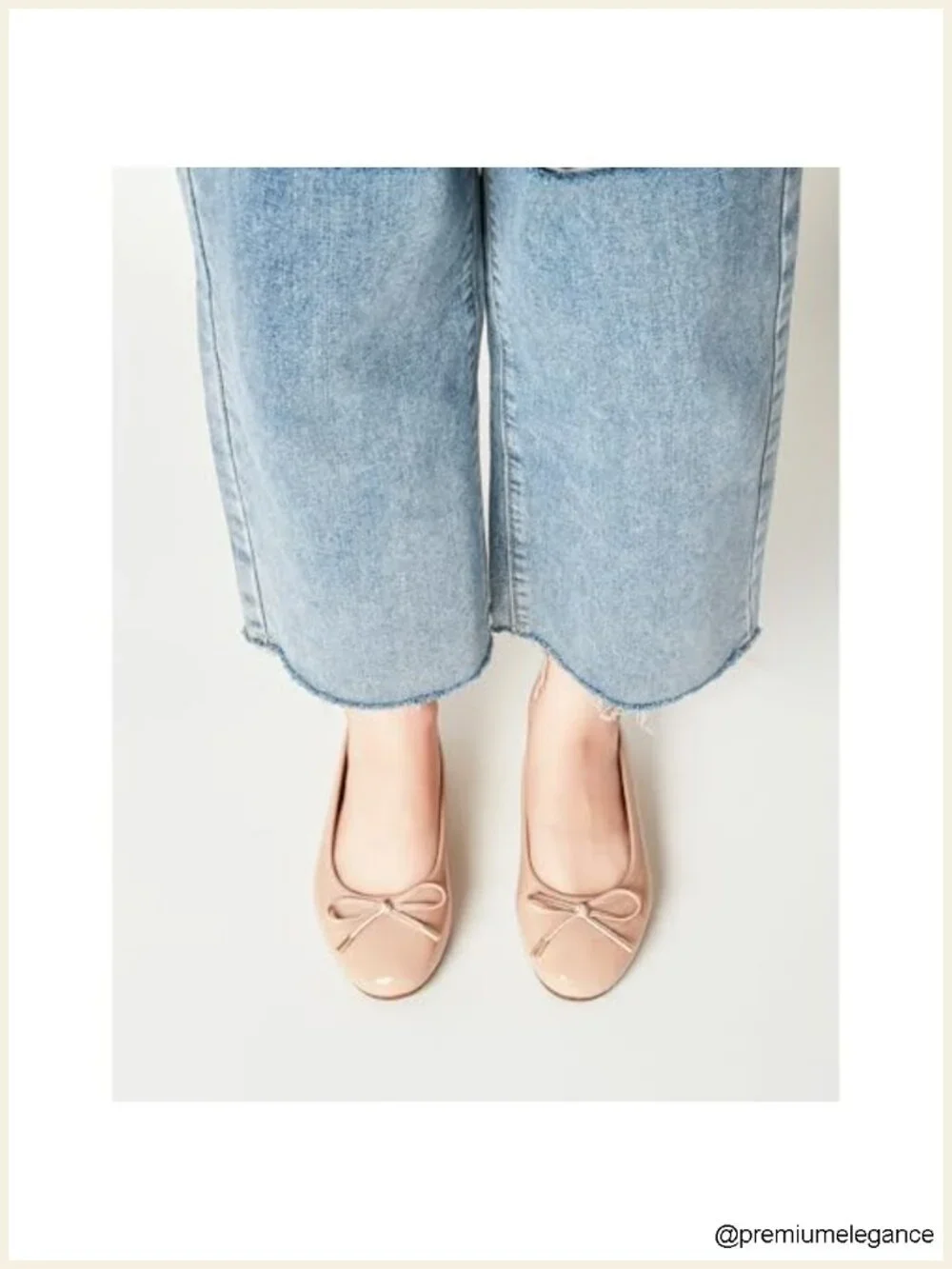 Women's Bow Flats Round Toe Slip On Faux Leather Dress Shoes